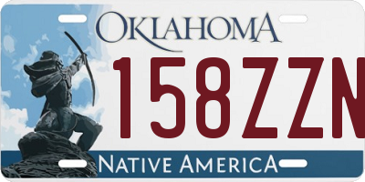 OK license plate 158ZZN