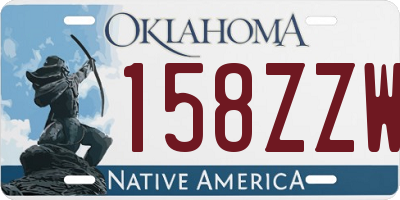 OK license plate 158ZZW