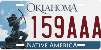 OK license plate 159AAA