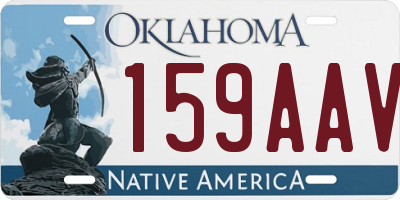 OK license plate 159AAV