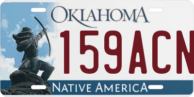 OK license plate 159ACN