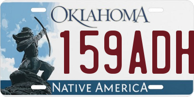 OK license plate 159ADH
