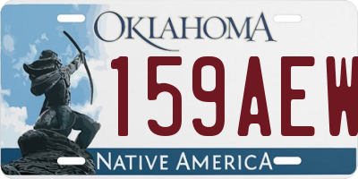 OK license plate 159AEW