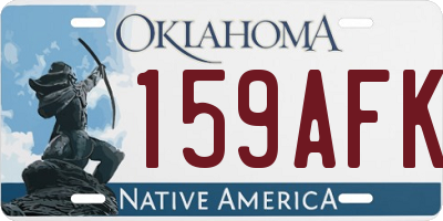 OK license plate 159AFK