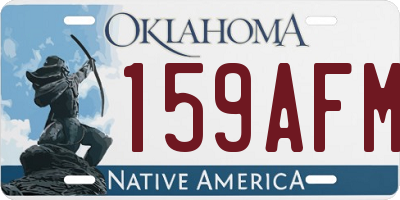 OK license plate 159AFM