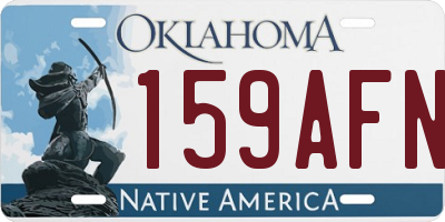 OK license plate 159AFN