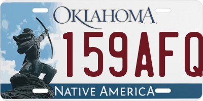 OK license plate 159AFQ