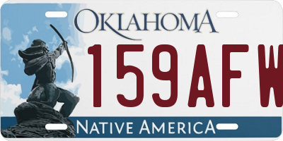 OK license plate 159AFW
