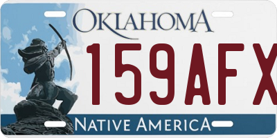 OK license plate 159AFX