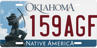 OK license plate 159AGF