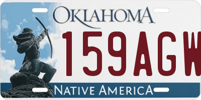 OK license plate 159AGW