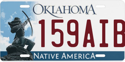 OK license plate 159AIB