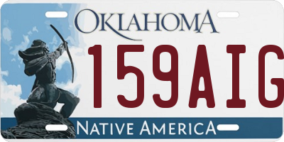 OK license plate 159AIG