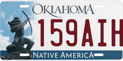OK license plate 159AIH