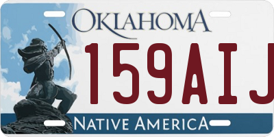 OK license plate 159AIJ