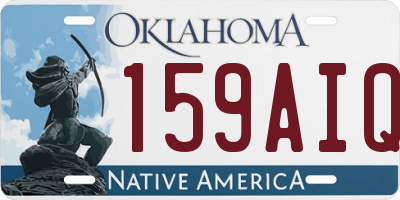 OK license plate 159AIQ