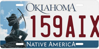 OK license plate 159AIX