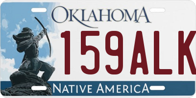 OK license plate 159ALK