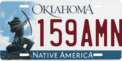 OK license plate 159AMN