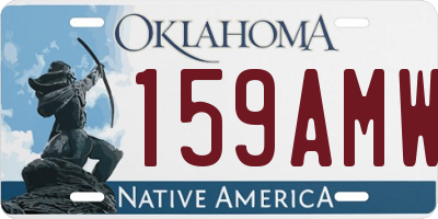 OK license plate 159AMW