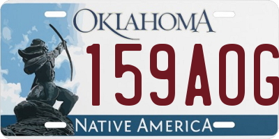 OK license plate 159AOG