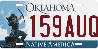 OK license plate 159AUQ