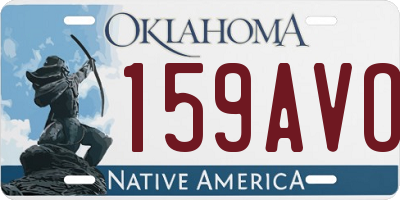 OK license plate 159AVO