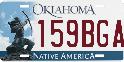 OK license plate 159BGA