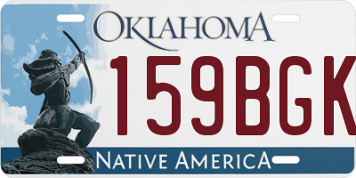 OK license plate 159BGK