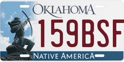 OK license plate 159BSF
