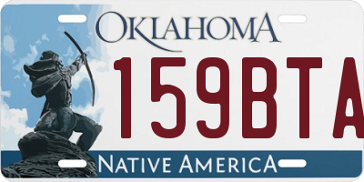 OK license plate 159BTA