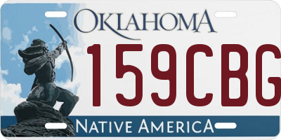 OK license plate 159CBG