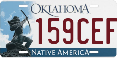 OK license plate 159CEF