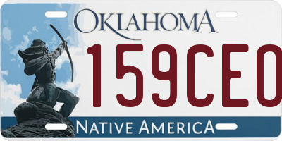 OK license plate 159CEO