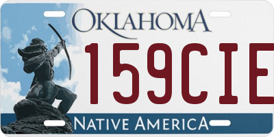 OK license plate 159CIE