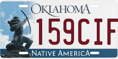 OK license plate 159CIF