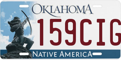 OK license plate 159CIG