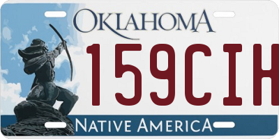 OK license plate 159CIH