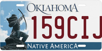 OK license plate 159CIJ