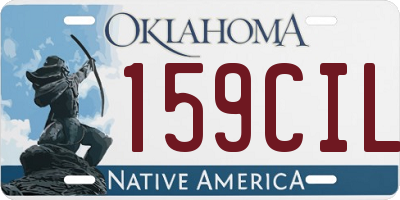 OK license plate 159CIL
