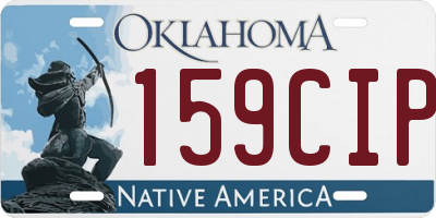 OK license plate 159CIP