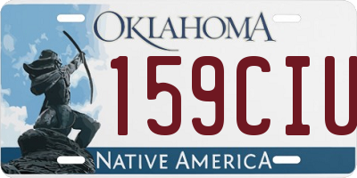 OK license plate 159CIU