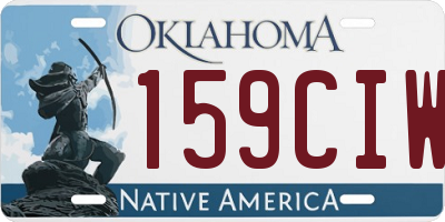 OK license plate 159CIW
