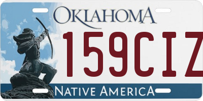 OK license plate 159CIZ