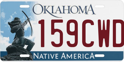 OK license plate 159CWD
