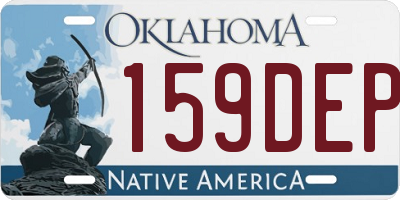 OK license plate 159DEP