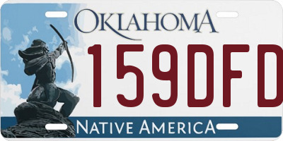 OK license plate 159DFD