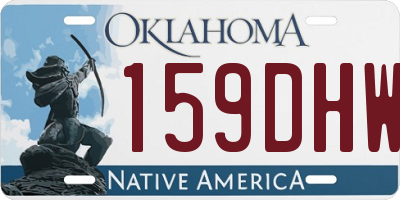 OK license plate 159DHW