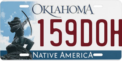 OK license plate 159DOH