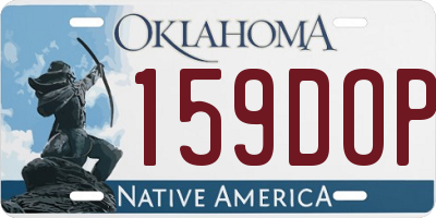 OK license plate 159DOP
